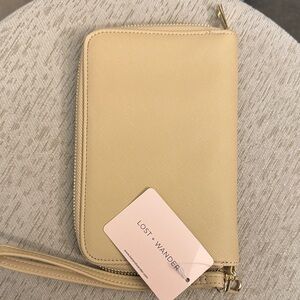 Lost + Wander Tan Zip passport Wallet